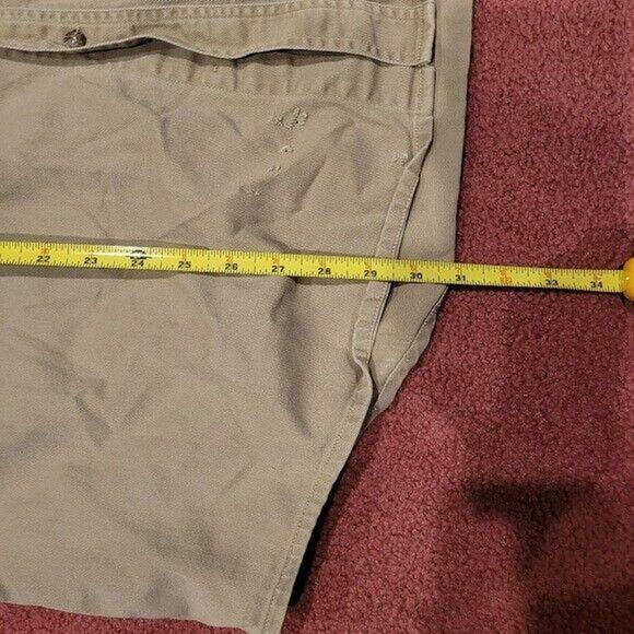 Vtg Camo Button Up Shirt Mens XL Hunting Shacket Beige Workwear Fishing Gorpcore - Picture 10 of 12